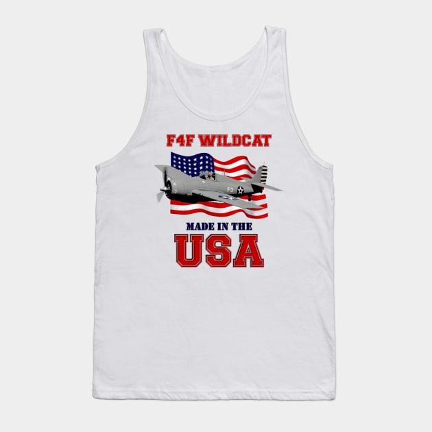 F4F Wildcat Made in the USA Tank Top by MilMerchant